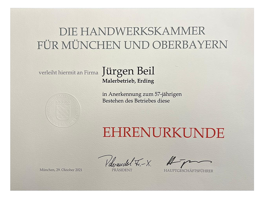 Ehrenurkunde